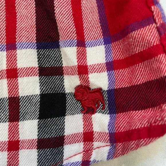 Aeropostale Size M Red Plaid Flannel - Picture 7 of 10